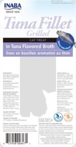 INABA Natural, Premium Hand-Cut Grilled Tuna Fillet Cat Treats/Topper/Complement with Vitamin E and Green Tea Extract, 0.52 Ounces Each, Pack of 6, Tuna Broth - Image 8
