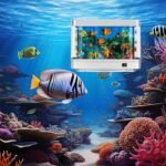 Fake Fish Tank,Artificial Aquarium Decorations,Fake Aquarium Decor,Virtual Ocean Moving Fish lamp for Bedroom Office Décor,Gift for Kids and Cat - Image 5