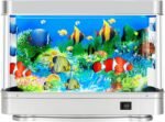 Fake Fish Tank,Artificial Aquarium Decorations,Fake Aquarium Decor,Virtual Ocean Moving Fish lamp for Bedroom Office Décor,Gift for Kids and Cat - Image 10