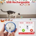 Christmas Interactive Cat Toys for Indoor Cats, Electric Rolling Cat Ball in Pouch, Simulation Hunting Toys for Cats, Hunting Hood with Cat Ball, Rechargeable Hide and Seek Cat Toy - Image 6