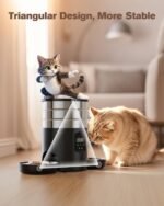 Automatic Cat Feeder 2 Cats: Stainless Steel Cat Food Dispenser with Double Bowls for Dry Food - 5L Timed Pet Feeder - Indoor Small Dog Food Dispenser with Dual Power and Button Control - Image 8