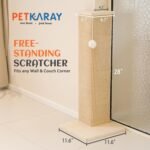 PETKARAY Couch Corner Cat Scratcher, 28'' Corner Scratching Post Cat Wall Scratcher, Sisal Scratch Pad for Sofa, Wall Furniture Protector with Toy Ball - Image 3
