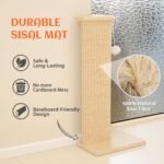 PETKARAY Couch Corner Cat Scratcher, 28'' Corner Scratching Post Cat Wall Scratcher, Sisal Scratch Pad for Sofa, Wall Furniture Protector with Toy Ball - Image 4