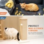 PETKARAY Couch Corner Cat Scratcher, 28'' Corner Scratching Post Cat Wall Scratcher, Sisal Scratch Pad for Sofa, Wall Furniture Protector with Toy Ball - Image 6