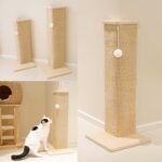 PETKARAY Couch Corner Cat Scratcher, 28'' Corner Scratching Post Cat Wall Scratcher, Sisal Scratch Pad for Sofa, Wall Furniture Protector with Toy Ball - Image 8