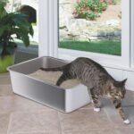 Stainless Steel Litter Box, 20"x14"x6"(Height) Large Metal Litter Box, Easy to Clean, Non Stick No Smell Steel Litterbox for Adult Cats/Kitty - Image 5