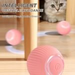 Intelligent Interactive Cat Toys Ball with LED Lights, Cat Toys, Automatic Moving Rolling Ball for Indoor Cats, Cat Companion Toy (Pink) - Image 3