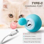 Intelligent Interactive Cat Toys Ball with LED Lights, Cat Toys, Automatic Moving Rolling Ball for Indoor Cats, Cat Companion Toy (Pink) - Image 5