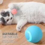Intelligent Interactive Cat Toys Ball with LED Lights, Cat Toys, Automatic Moving Rolling Ball for Indoor Cats, Cat Companion Toy (Pink) - Image 7