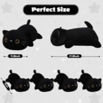 SQEQE Black Cat Mommy Stuffed Animal with 4 Babies Cat in her Tummy, Cute Black Cat Plush Toys for Kids, Gifts Ideal for Christmas, Valentine's, Birthday - Image 4