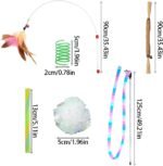 44 Pcs Cat Toys for Indoor Cats with Cat Wand Toys Feather Toys Crinkle Balls Springs & Silvervine Sticks Interactive Variety Set for Cats (Medium, Cat Toys) - Image 3