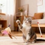 44 Pcs Cat Toys for Indoor Cats with Cat Wand Toys Feather Toys Crinkle Balls Springs & Silvervine Sticks Interactive Variety Set for Cats (Medium, Cat Toys) - Image 6