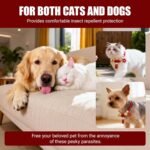 Pet Collars, Camphor Wood Flea Lice Control Collar Adjustment 26-42cm for Cats Dogs, Comfortable AntiFlea Prevention, Repelling Collar (M) - Image 4