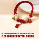 Pet Collars, Camphor Wood Flea Lice Control Collar Adjustment 26-42cm for Cats Dogs, Comfortable AntiFlea Prevention, Repelling Collar (M) - Image 6