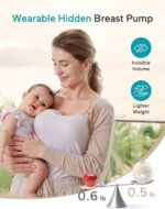 Paruu Hands Free Breast Pump P16, Wearable Breast Pump Electirc Portable with 4 Modes & 12 Levels, Max 309mmHg Strong Suction 19/21/24mm Flange Inserts Wearable Breastfeeding Pump, 2 Pack（Nude - Image 5