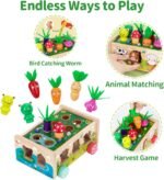 Montessori Wooden Toddler Toys for 1 2 3 Years Old Boys Girls, Shape Sorting Toys First Birthday Gifts for 1-2 Years, Wood Animal Farm Car Preschool Educational Fine Motor Skills Toy - Image 9