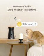 Furbo 360° Cat Camera: Pet Security Cam w/Meowing Alerts, Rotating View, Treat Toss w/Phone App, Smart Home Kitty Monitoring, 2-Way Speaker, No Subscription Needed. Standard See, Talk, & Toss Features - Image 6