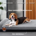 Laifug Orthopedic Memory Foam Extra Large Dog Bed with Pillow and Durable Waterproof Liner with Removable Washable Cover and Smart Design (Large (40" x 25" x 6"), Slate Gray) - Image 5