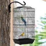 PawHut 36" Bird Cage for Finches Canaries Budgies, Parrot Cage with Accessories Handle, Black - Image 9