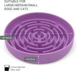 Slow Feeder Dog Bowls, Puzzle Silicone Dog Feeding Bowls for Dogs & Cats, Slow Feeder Non-Slip with Suction Cups, Anti-Choking, Non BPA, Reduces Boredom, Anxiety, Dishwasher Microwave Safe - Image 6