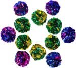 Chiwava 24PCS 2.4" Mylar Balls Shiny Crinkle Cat Toys Ball Kitten Crackle Lightweight Play Assorted Color - Image 3