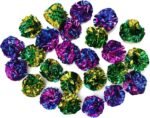 Chiwava 24PCS 2.4" Mylar Balls Shiny Crinkle Cat Toys Ball Kitten Crackle Lightweight Play Assorted Color - Image 4
