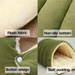 Removable and Washable Winter Closed-Off Cat Bed, Indoor Cat Bed Cave Style, Cotton Soft Cozy Sleeping Nest,Foldable Thick Dog Sleeping House for Puppy and Kitty (Beige, M for 4kg Pet) - Image 5