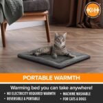 K&H PET Products Self-Warming Cat Bed Pad, Self-Heating Thermal Cat and Dog Bed Mat, Pet Warming Pad for Cats, Cat Warmer Mat for Feral and Indoor Cats, Gray/Black 21 X 17 Inches - Image 4