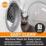 K&H PET Products Self-Warming Cat Bed Pad, Self-Heating Thermal Cat and Dog Bed Mat, Pet Warming Pad for Cats, Cat Warmer Mat for Feral and Indoor Cats, Gray/Black 21 X 17 Inches - Image 6