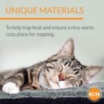 K&H PET Products Self-Warming Cat Bed Pad, Self-Heating Thermal Cat and Dog Bed Mat, Pet Warming Pad for Cats, Cat Warmer Mat for Feral and Indoor Cats, Gray/Black 21 X 17 Inches - Image 8