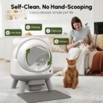 Automatic Cat Litter Box, Self Cleaning Litter Box, Cat Robot for Multiple Cats, with Smart APP Control and Health Monitoring, Safety Protection, with Trash Bags, White&Grey - Image 3