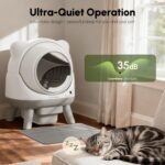 Automatic Cat Litter Box, Self Cleaning Litter Box, Cat Robot for Multiple Cats, with Smart APP Control and Health Monitoring, Safety Protection, with Trash Bags, White&Grey - Image 9