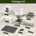 Automatic Cat Litter Box, Self Cleaning Litter Box, Cat Robot for Multiple Cats, with Smart APP Control and Health Monitoring, Safety Protection, with Trash Bags, White&Grey - Image 10