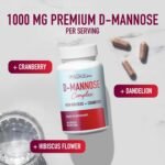 D Mannose Capsules | 1000mg [High Potency] D-Mannose & Cranberry Pills for Urinary Tract Treatment with Cranberry Supplement, Dandelion & Hibiscus | D-Mannose UTI Support | Made in Canada | 60 Ct. - Image 5