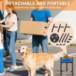 Raised Single Dog Bowl Stand for Large Dogs, Adjustable 8.1-14" Height, Dog Dishes Stand for 6-10" Wide Bowls，Tall Dog Bowls Holder with 2PC Name Label Stickers，Black(Bowl Not Included) - Image 7