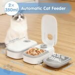 Automatic Cat Feeder, 2 Meal 700ml Cat Food Dispenser with 48h Timer, Automatic Wet Food Cat Feeder with 2 Ice Packs, Pet Food Dispenser for Cats and Small Dogs Wet or Dry Food, 24H Freshness - Image 8