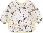 PandaEar 5 Pack Baby Bibs with Long Sleeves| Baby Feeding Bibs Smock for Eating| Full Bib for Infant Toddler 6-24 Months - Image 5