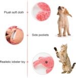 2026 New Funny Interactive Dog Plush Dog Toy,Jumping Moving Dog Toys for Medium Dogs, Calming Pet Toys Sturdy Puppy Chew Toys for Teething, Floppy Lobster Interactive Dog Toy (Orange Color) - Image 4