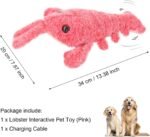 2026 New Funny Interactive Dog Plush Dog Toy,Jumping Moving Dog Toys for Medium Dogs, Calming Pet Toys Sturdy Puppy Chew Toys for Teething, Floppy Lobster Interactive Dog Toy (Orange Color) - Image 5