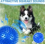 4-Pack Large Squeaky Dog Balls, 4.5" Rubber Spiky Dog Balls for Large Medium Aggressive Chewers Teeth Cleaning, Chew Toy for Training & Boredom Buster - Image 5