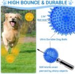 4-Pack Large Squeaky Dog Balls, 4.5" Rubber Spiky Dog Balls for Large Medium Aggressive Chewers Teeth Cleaning, Chew Toy for Training & Boredom Buster - Image 6