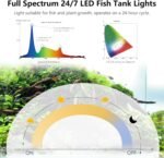 DEWEL Full Spectrum LED Aquarium Light with Timer, Fish Tank Light for Freshwater Planted Tank, Adjustable Brightness, Auto On and Off, IP67, 12-18 Inch, 6 Watts - Image 5