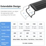 DEWEL Full Spectrum LED Aquarium Light with Timer, Fish Tank Light for Freshwater Planted Tank, Adjustable Brightness, Auto On and Off, IP67, 12-18 Inch, 6 Watts - Image 7