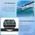 DEWEL Full Spectrum LED Aquarium Light with Timer, Fish Tank Light for Freshwater Planted Tank, Adjustable Brightness, Auto On and Off, IP67, 12-18 Inch, 6 Watts - Image 10