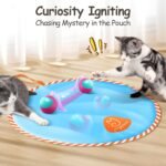 Migipaws Interactive Cat Ball Toy Set, Fun Tracker, Glowing Chase Ball with MystiChaser Pouch, Fluffy Tail, A Small Mice(Rose) - Image 3