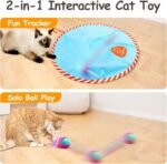 Migipaws Interactive Cat Ball Toy Set, Fun Tracker, Glowing Chase Ball with MystiChaser Pouch, Fluffy Tail, A Small Mice(Rose) - Image 4