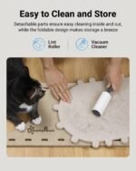 DownyPaws Cat House Indoor, Scratch Resistant Cat Cave, Cat Bed for Large Cats, Pet House for Multiple Cats Up to 10kg, Cream - Image 8