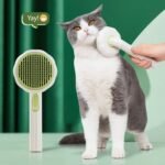 Cat Brush Dog Brush with Release Button for Shedding, Self Cleaning Cat Comb Hair Brush for Indoor Cats, Dog Deshedding Brush Grooming Kit, Pet Supplies Hair Remover Tool - Image 3