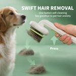 Cat Brush Dog Brush with Release Button for Shedding, Self Cleaning Cat Comb Hair Brush for Indoor Cats, Dog Deshedding Brush Grooming Kit, Pet Supplies Hair Remover Tool - Image 4