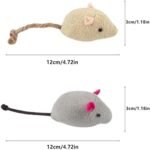 8 Pcs Cat Mouse Toys，Catnip Toys for Indoor Cats ，Plush Cat Chew Toys Teething Interactive Catnip Filled Kitten Toy Soft Pet Toy - Image 4